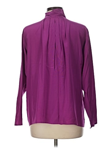 Alfred Sung Long Sleeve Silk Top (view 2)