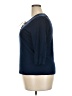 Chaps 100% Cotton Blue 3/4 Sleeve Top Size 2X - photo 5