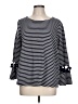 Crown & Ivy Black 3/4 Sleeve Top Size L - photo 1