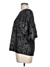 Eva Franco Metallic Black 3/4 Sleeve Blouse Size L - photo 5