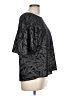 Eva Franco Metallic Black 3/4 Sleeve Blouse Size L - photo 4