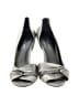 Nine West Metallic Silver Heels Size 9 - photo 2