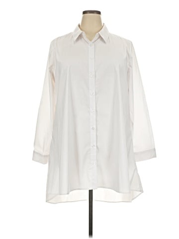 Ashley Stewart Long Sleeve Button-Down Shirt (view 1)