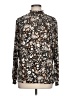 Anne Klein Floral Silver Long Sleeve Blouse Size L - photo 1