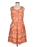J.Crew Print Orange Casual Dress Size 6 - photo 1