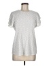 Adrianna Papell Silver Short Sleeve Top Size M - photo 1