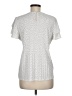 Adrianna Papell Silver Short Sleeve Top Size M - photo 2