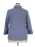 Van Heusen Houndstooth Blue 3/4 Sleeve Button-Down Shirt Size XXL - photo 2