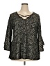 Avenue Black 3/4 Sleeve Blouse Size 18 Plus - photo 1
