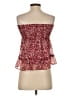 Aqua 100% Polyester Floral Red Tube Top Size XS - photo 2