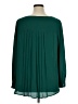 Ann Taylor LOFT 100% Polyester Green Long Sleeve Blouse Size XL - photo 2