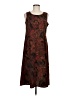 Studio 1 100% Polyester Paisley Brown Casual Dress Size 8 - photo 1