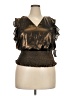 Nine West 100% Polyester Brown Sleeveless Blouse Size XXL - photo 1