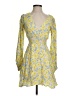 GB 100% Rayon Paisley Yellow Cocktail Dress Size S - photo 1