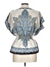 A. Byer 100% Polyester Blue Short Sleeve Blouse Size L - photo 2