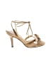 Nina 100% Leather Gold Sandals Size 8 - photo 1