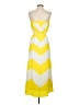 Bebe 100% Polyester Chevron-herringbone Yellow Casual Dress Size XS - photo 2
