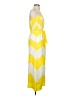 Bebe 100% Polyester Chevron-herringbone Yellow Casual Dress Size XS - photo 4
