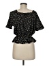 Jon & Anna 100% Polyester Black Short Sleeve Blouse Size M - photo 2