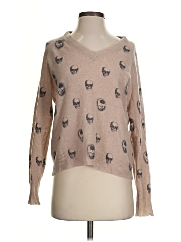 Skull Cashmere Pullover Sweater (view 1)