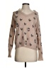 Skull Cashmere Hearts Tan Pullover Sweater Size S - photo 1