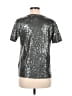 DKNY Metallic Silver Short Sleeve Top Size M - photo 2