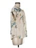 Dylan 100% Viscose Ivory Short Sleeve Blouse Size M - photo 4