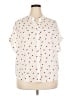Sweet Rain 100% Polyester Hearts Ivory Short Sleeve Blouse Size 2X - photo 1