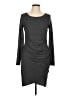 Leith Solid Gray Casual Dress Size L - photo 1