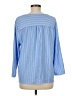 Lands' End 100% Cotton Blue 3/4 Sleeve Blouse Size M - photo 2