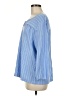 Lands' End 100% Cotton Blue 3/4 Sleeve Blouse Size M - photo 5