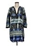 Parker 100% Silk Print Blue Casual Dress Size M - photo 1