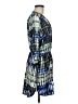 Parker 100% Silk Print Blue Casual Dress Size M - photo 4