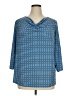 Liz Claiborne Blue 3/4 Sleeve Blouse Size 1X - photo 1