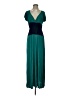 Soprano Color Block Teal Casual Dress Size S - photo 1