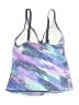 Unbranded Print Purple Swimsuit Top Size S - photo 2
