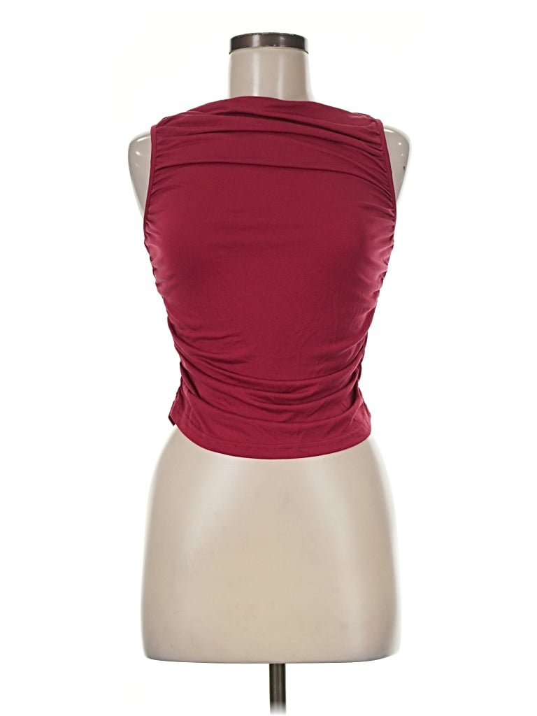 Isalis Sleeveless Top Burgundy Cowl Neck Tops