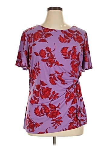 Liz Claiborne Short Sleeve Blouse (view 1)
