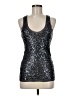 Max Studio 100% Nylon Silver Sleeveless Top Size M - photo 1