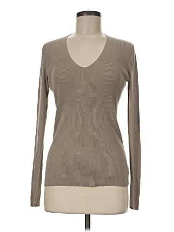 White + Warren Long Sleeve Silk Top (view 1)