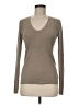 White + Warren Tan Long Sleeve Silk Top Size M - photo 1