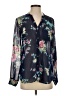 Kut from the Kloth Floral Blue Long Sleeve Blouse Size S - photo 1