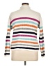 St. John's Bay Stripes White Pullover Sweater Size XL (petite) - photo 2