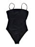 Unbranded Solid Black One Piece Swimsuit Size L - photo 1