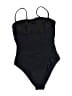 Unbranded Solid Black One Piece Swimsuit Size L - photo 2