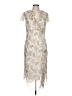 Jessica 100% Polyester Paisley Ivory Cocktail Dress Size 12 - photo 1
