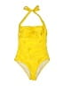 Unbranded Solid Yellow One Piece Swimsuit Size S - photo 1