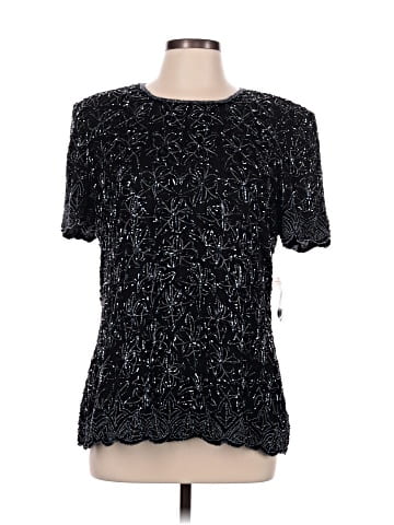 Papell Boutique Evening Short Sleeve Top (view 1)