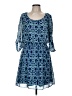 Charming Charlie 100% Polyester Paisley Blue Casual Dress Size M - photo 1