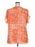 Beacon 100% Polyester Orange Short Sleeve Blouse Size XXL - photo 2